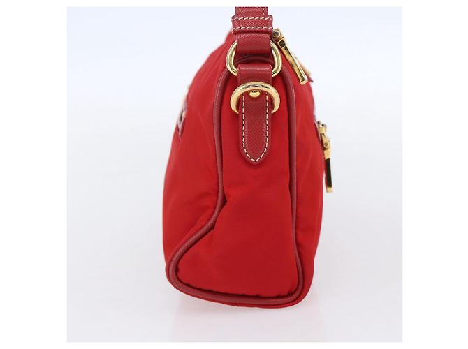 PRADA Borsa a Spalla in Nylon Rossa Oro Auth 154700V Rosso D'oro - vista 4