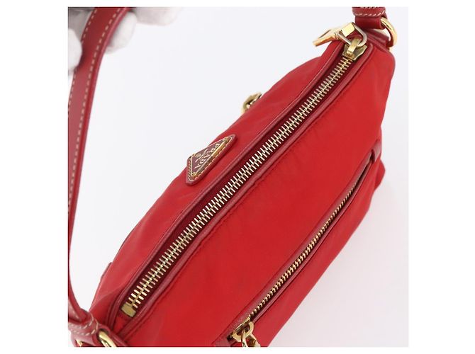 PRADA Borsa a Spalla in Nylon Rossa Oro Auth 154700V Rosso D'oro - vista 6