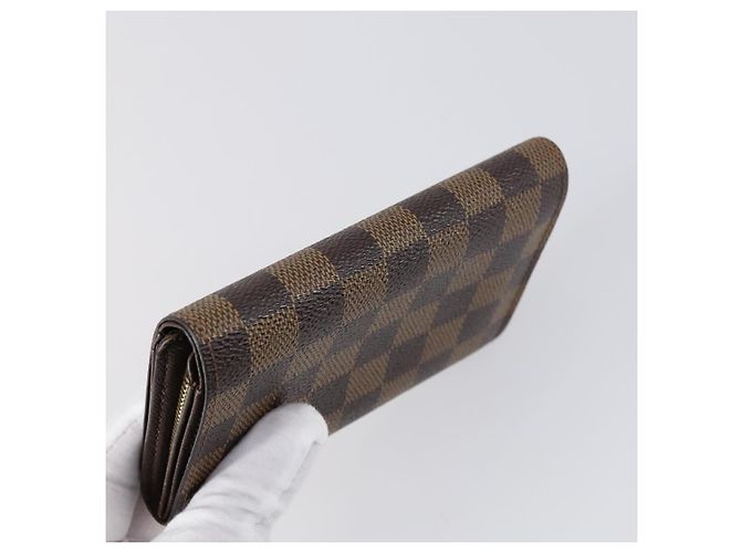 Portafoglio LOUIS VUITTON Monogram Damier Ebene 3 pezzi LV Auth bs31237 Monogramma - vista 12