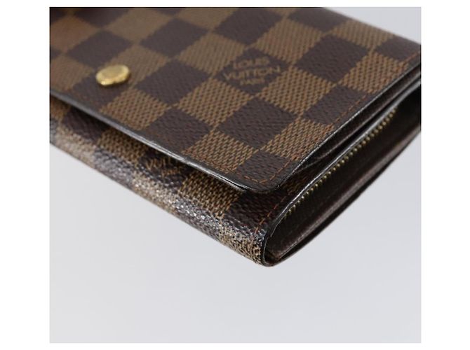 Portafoglio LOUIS VUITTON Monogram Damier Ebene 3 pezzi LV Auth bs31237 Monogramma - vista 14