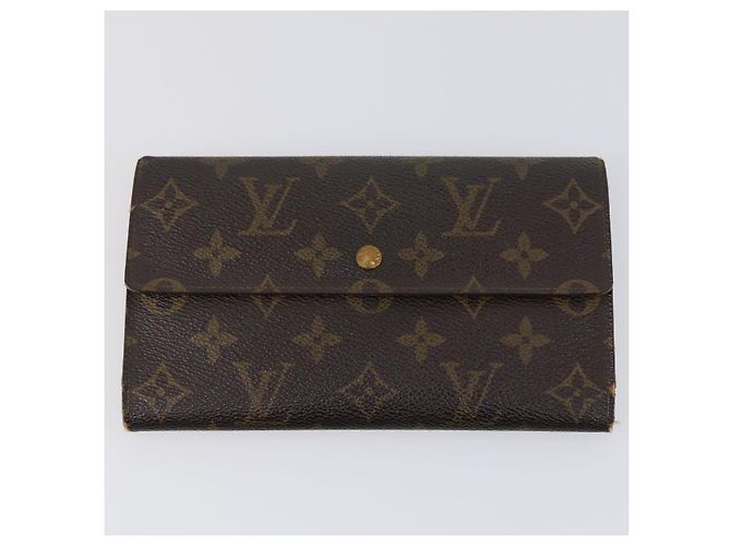 Portafoglio LOUIS VUITTON Monogram Damier Ebene 3 pezzi LV Auth bs31237 Monogramma - vista 2