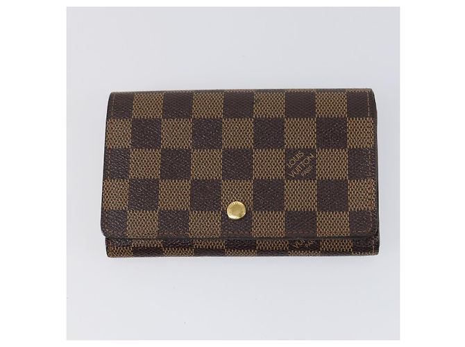 Portafoglio LOUIS VUITTON Monogram Damier Ebene 3 pezzi LV Auth bs31237 Monogramma - vista 9