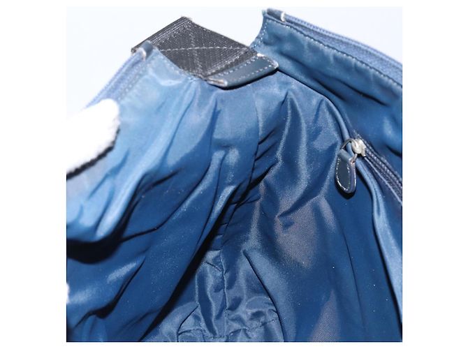 Borsa a spalla in tela Trotter Christian Dior blu navy argento Auth ar13815 - vista 18