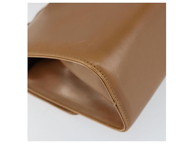 Borsa a Spalla Gancini in Pelle Marrone Oro Salvatore Ferragamo Auth gh1300 - vista 13