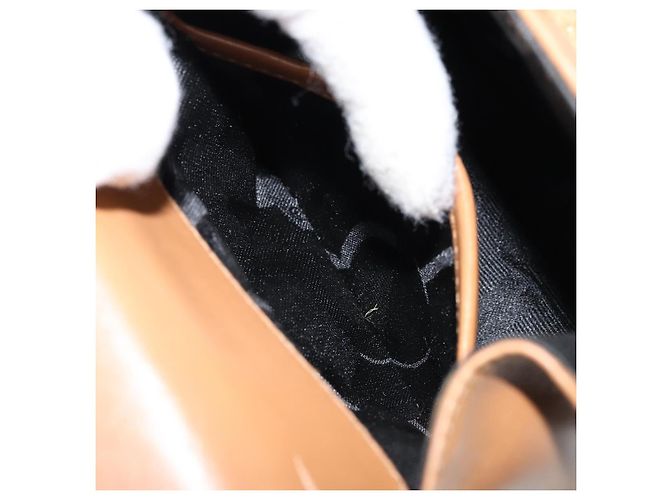 Borsa a Spalla Gancini in Pelle Marrone Oro Salvatore Ferragamo Auth gh1300 - vista 20