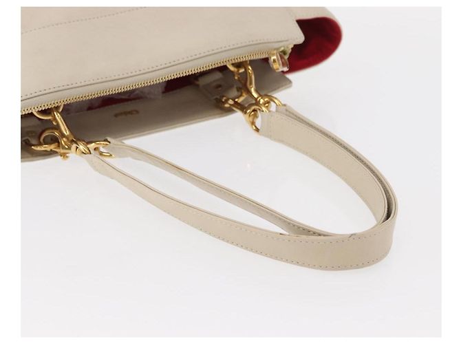 Chloé Borsa Tote Eden in pelle bianca e oro Auth th6490 Bianco D'oro - vista 7