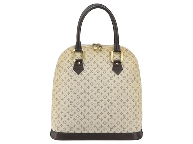 LOUIS VUITTON Mini Alma Haut Borsa a Mano Monogramma Khaki M92203 LV Auth th6528 Cachi - vista 2