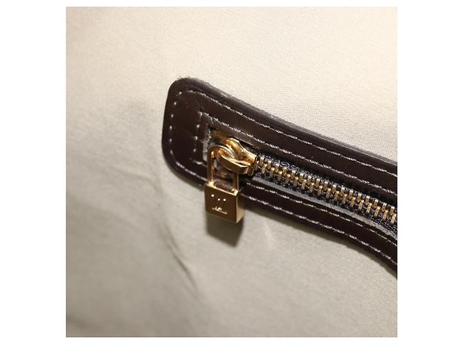 LOUIS VUITTON Mini Alma Haut Borsa a Mano Monogramma Khaki M92203 LV Auth th6528 Cachi - vista 20