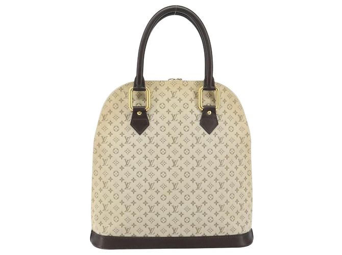 LOUIS VUITTON Mini Alma Haut Borsa a Mano Monogramma Khaki M92203 LV Auth th6528 Cachi - vista 3