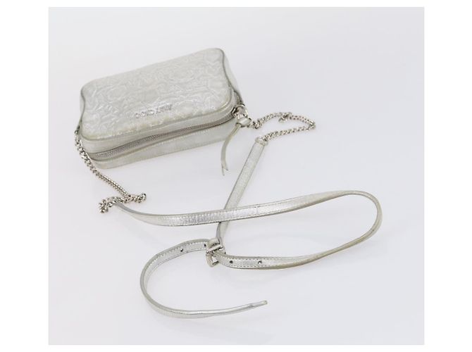 Borsa a Spalla in Pelle Jimmy Choo 2 Set Nero Argento Auth BA7835 - vista 13