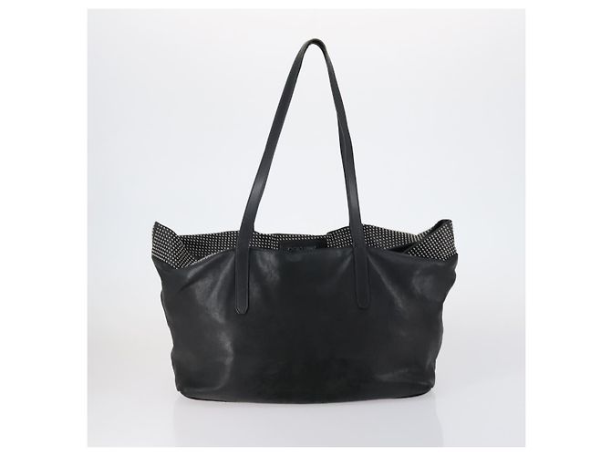 Borsa a Spalla in Pelle Jimmy Choo 2 Set Nero Argento Auth BA7835 - vista 3