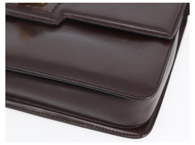 Borsa a Spalla in Pelle Marrone Oro GUCCI 004 46 0087 Auth ka263 D'oro - vista 10