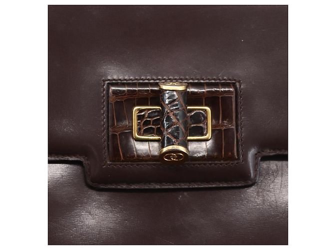 Borsa a Spalla in Pelle Marrone Oro GUCCI 004 46 0087 Auth ka263 D'oro - vista 14