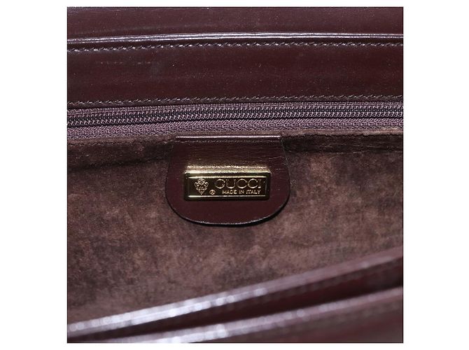 Borsa a Spalla in Pelle Marrone Oro GUCCI 004 46 0087 Auth ka263 D'oro - vista 15