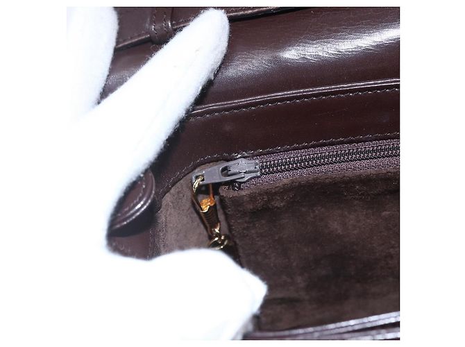 Borsa a Spalla in Pelle Marrone Oro GUCCI 004 46 0087 Auth ka263 D'oro - vista 16