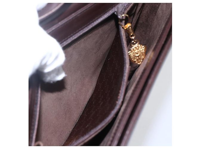Borsa a Spalla in Pelle Marrone Oro GUCCI 004 46 0087 Auth ka263 D'oro - vista 20