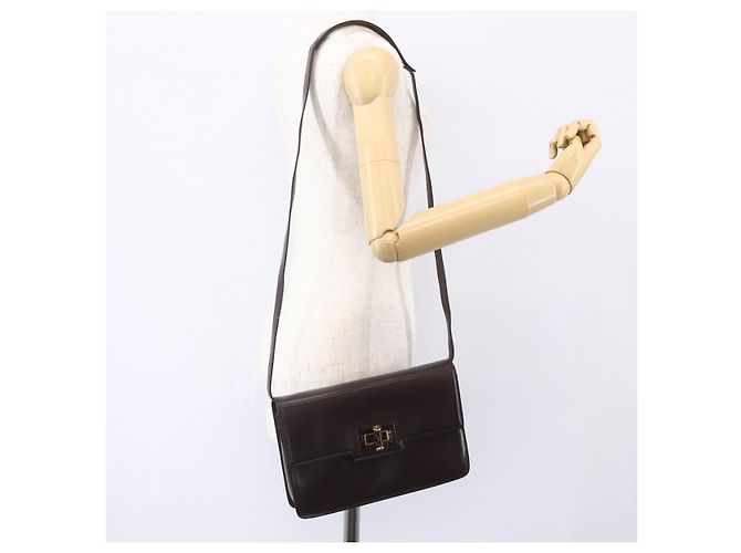 Borsa a Spalla in Pelle Marrone Oro GUCCI 004 46 0087 Auth ka263 D'oro - vista 25