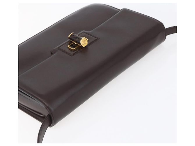 Borsa a Spalla in Pelle Marrone Oro GUCCI 004 46 0087 Auth ka263 D'oro - vista 6