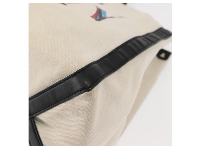 VALENTINO Borsa Tote Studs Canvas Bianca Argento Auth bs30222 Bianco - vista 14