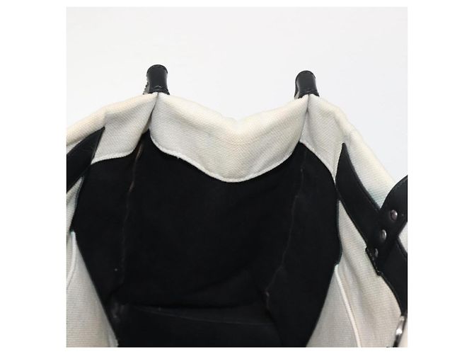 VALENTINO Borsa Tote Studs Canvas Bianca Argento Auth bs30222 Bianco - vista 18