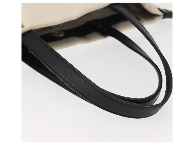 VALENTINO Borsa Tote Studs Canvas Bianca Argento Auth bs30222 Bianco - vista 7