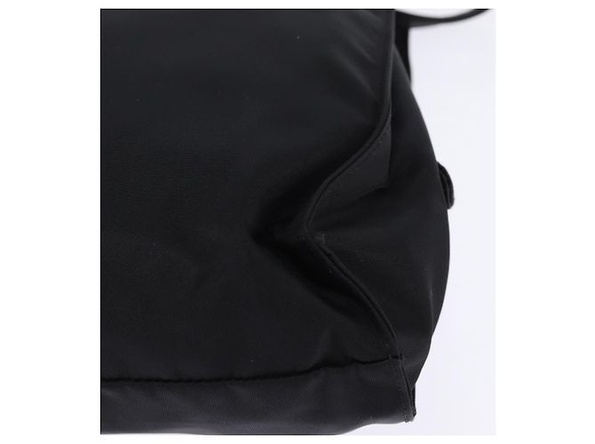 PRADA Borsa a mano in nylon pelle nera argento Auth SW1713 Nero - vista 14