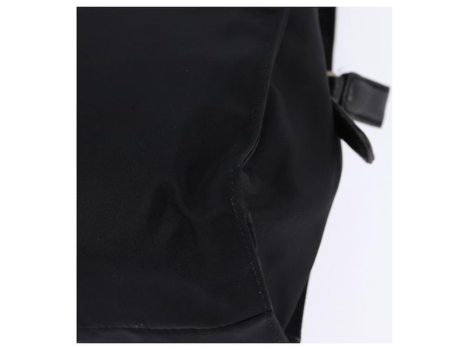 PRADA Borsa a mano in nylon pelle nera argento Auth SW1713 Nero - vista 16