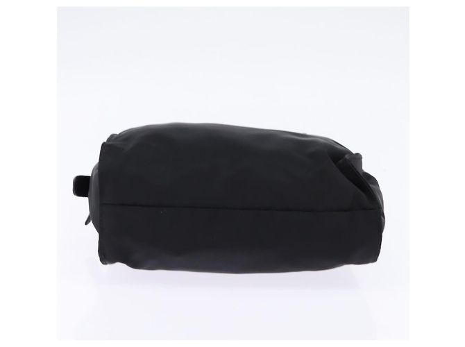 PRADA Borsa a mano in nylon pelle nera argento Auth SW1713 Nero - vista 5