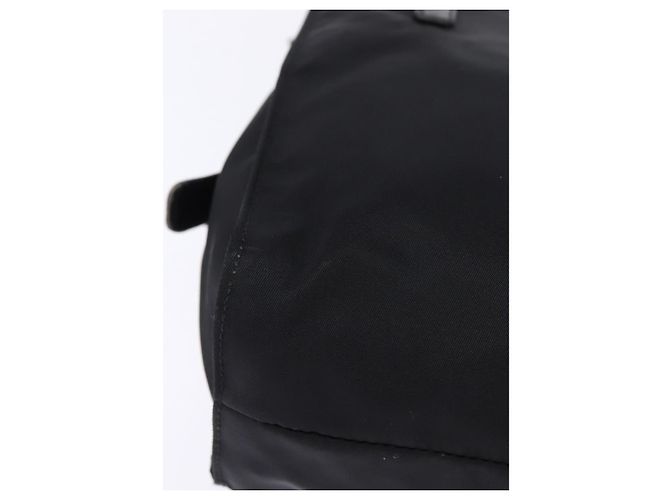 PRADA Borsa a mano in nylon pelle nera argento Auth SW1713 Nero - vista 9