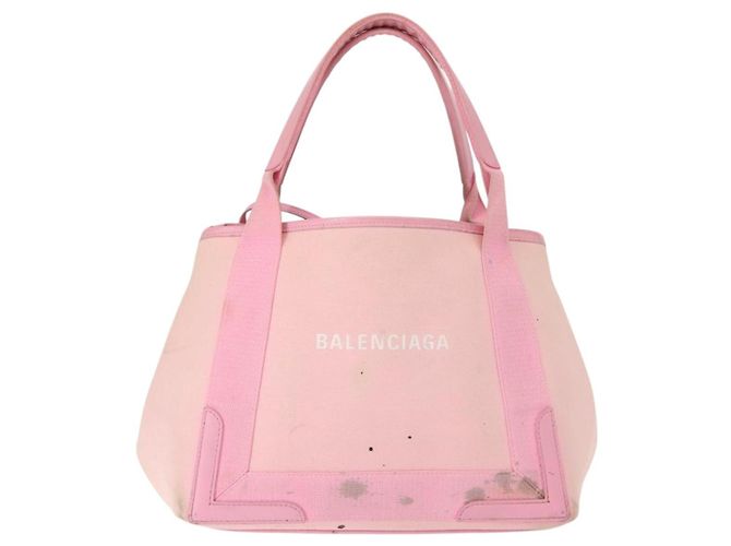 Balenciaga Borsa a mano Cabas S in tela rosa Auth BA7091 - vista 13