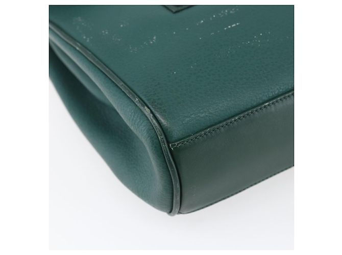 Borsa a Spalla in Pelle Gucci Verde Oro 001 115 1199 Auth 147490 - vista 14