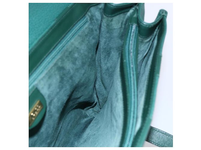 Borsa a Spalla in Pelle Gucci Verde Oro 001 115 1199 Auth 147490 - vista 19