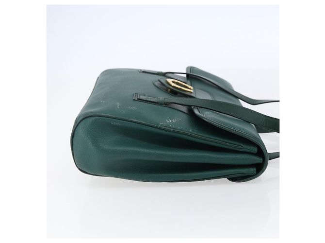 Borsa a Spalla in Pelle Gucci Verde Oro 001 115 1199 Auth 147490 - vista 4