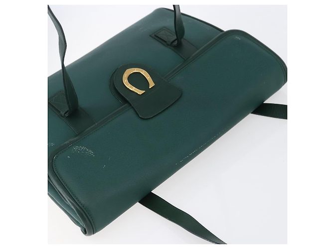Borsa a Spalla in Pelle Gucci Verde Oro 001 115 1199 Auth 147490 - vista 6