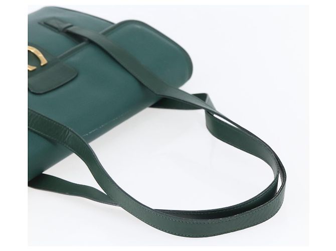 Borsa a Spalla in Pelle Gucci Verde Oro 001 115 1199 Auth 147490 - vista 7