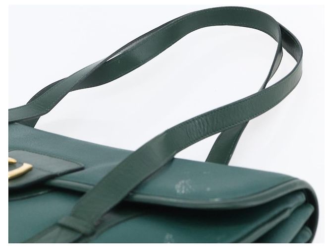 Borsa a Spalla in Pelle Gucci Verde Oro 001 115 1199 Auth 147490 - vista 8