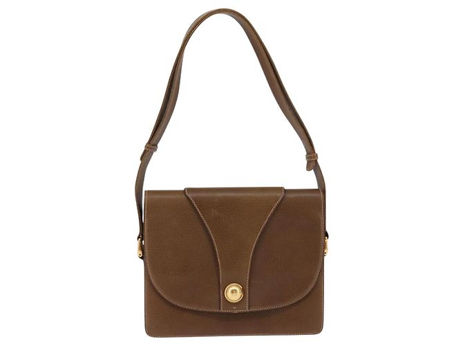 Borsa a Spalla in Pelle Gucci Oro Marrone Auth ep11437 D'oro - vista 13