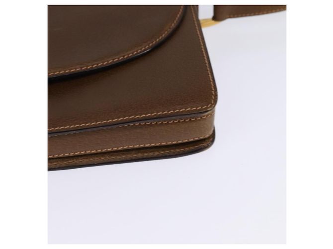 Borsa a Spalla in Pelle Gucci Oro Marrone Auth ep11437 D'oro - vista 14