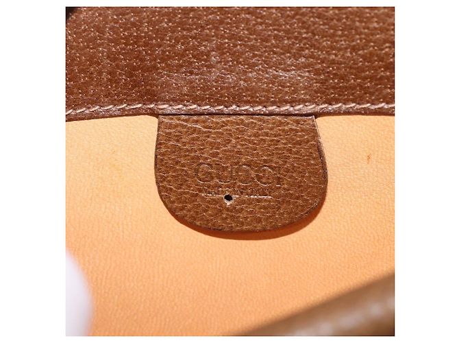 Borsa a Spalla in Pelle Gucci Oro Marrone Auth ep11437 D'oro - vista 17
