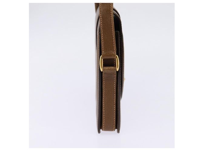 Borsa a Spalla in Pelle Gucci Oro Marrone Auth ep11437 D'oro - vista 3