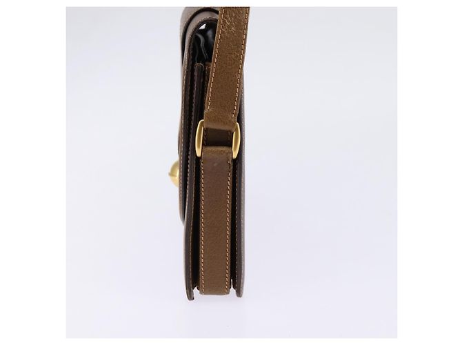Borsa a Spalla in Pelle Gucci Oro Marrone Auth ep11437 D'oro - vista 4