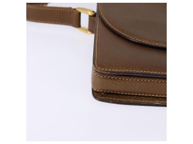 Borsa a Spalla in Pelle Gucci Oro Marrone Auth ep11437 D'oro - vista 9