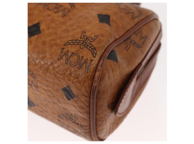 Borsa MCM Logogram Vicetos in pelle PVC marrone e oro Auth BA7357 D'oro - vista 11