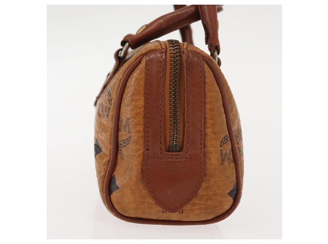 Borsa MCM Logogram Vicetos in pelle PVC marrone e oro Auth BA7357 D'oro - vista 4