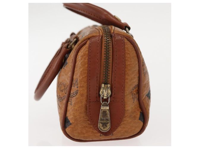 Borsa MCM Logogram Vicetos in pelle PVC marrone e oro Auth BA7357 D'oro - vista 5
