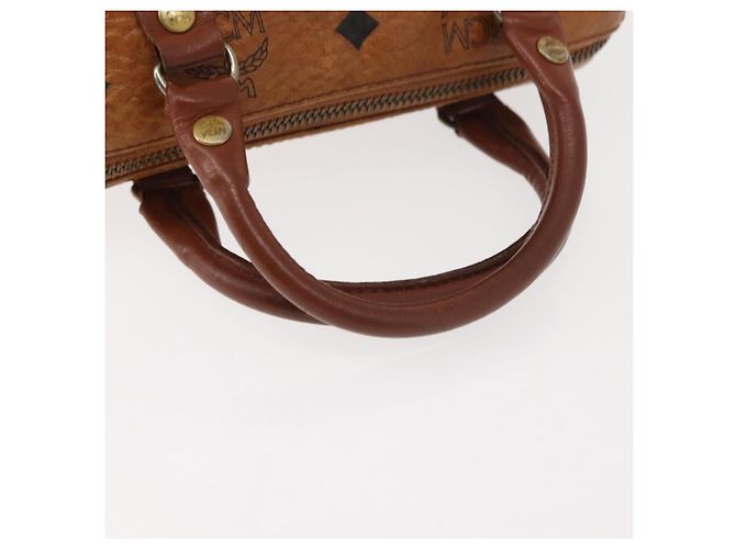 Borsa MCM Logogram Vicetos in pelle PVC marrone e oro Auth BA7357 D'oro - vista 7