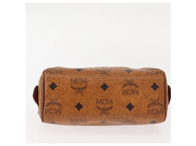 Borsa MCM Logogram Vicetos in pelle PVC marrone e oro Auth BA7357 D'oro - vista 9