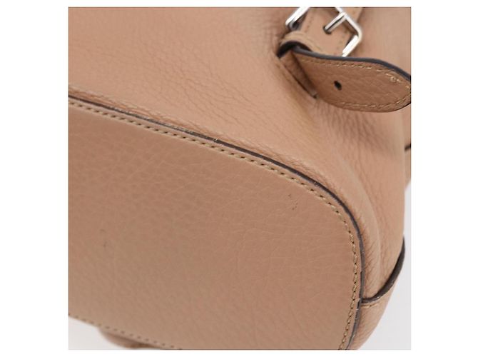 Zaino in pelle beige oro GUCCI Bamboo 370833 Auth fm4914 - vista 14