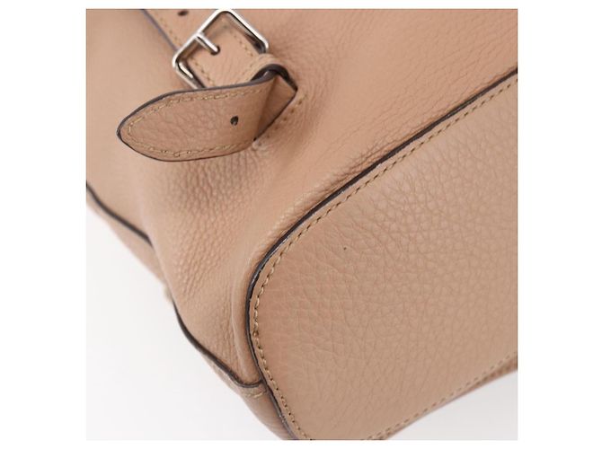 Zaino in pelle beige oro GUCCI Bamboo 370833 Auth fm4914 - vista 15