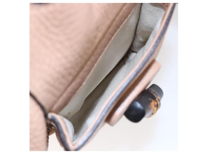 Zaino in pelle beige oro GUCCI Bamboo 370833 Auth fm4914 - vista 23